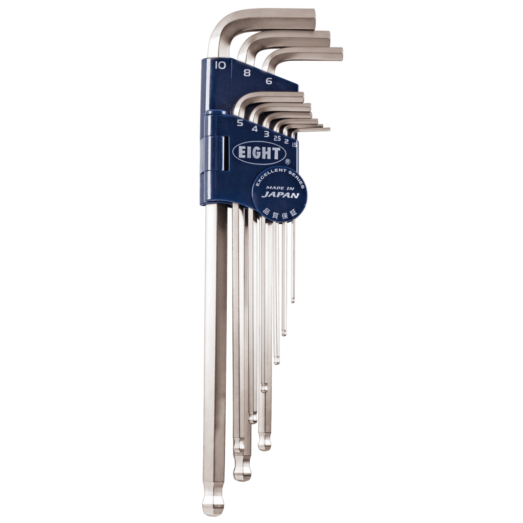 Tapper Key Set EIGHT TLS-9N Taper Head Hex Key Wrench 9pc Set - Ekon Hardware Pte Ltd